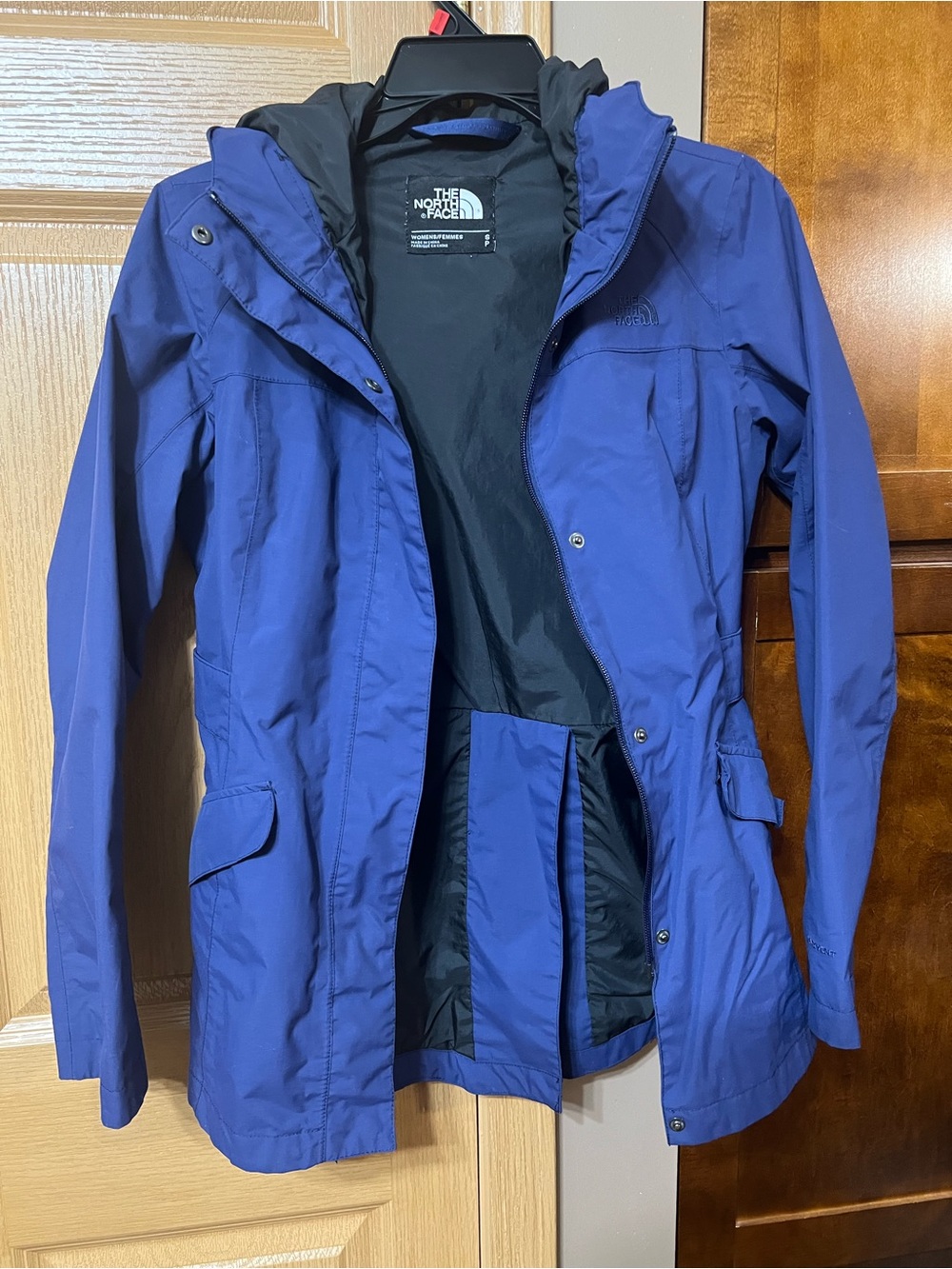 The North Face Women's Royal Blue Trench-Style Raincoat
